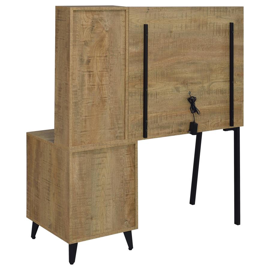 Souza Mango 5-Drawer Makeup Vanity Table With LED Mirror - Ornate Home