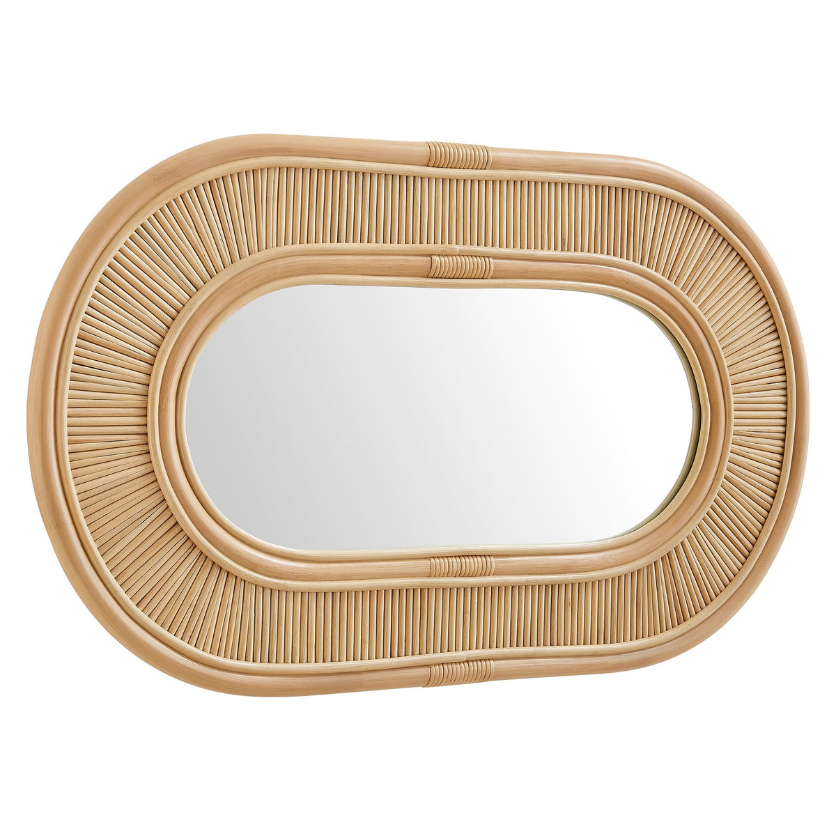Sovana Natural Oval Rattan Wall Mirror - Ornate Home