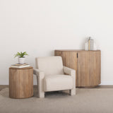 Sovereign Cream Oatmeal Fully Upholstered Accent Chair