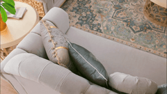 Sovereign Gray/Gold Loveseat / HD-L9041 - Ornate Home
