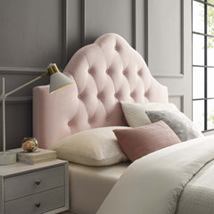Sovereign Pink Diamond Tufted Performance Velvet Full Headboard - Ornate Home