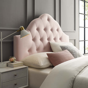 Sovereign Pink Diamond Tufted Performance Velvet Full Headboard - Ornate Home