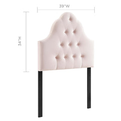 Sovereign Pink Diamond Tufted Performance Velvet Twin Headboard - Ornate Home