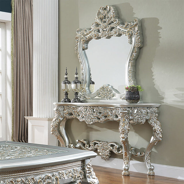 Sovereign Silver Console Table / HD-905 - Ornate Home