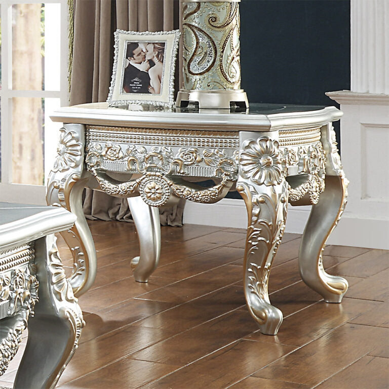 Sovereign Silver End Table / HD-905 - Ornate Home