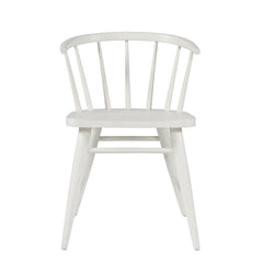 Spader Washed/White Dining Table w/ 4 Fitz Chairs - Ornate Home