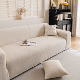 Spandex Jacquard Sofa Cover, High Stretch Crinkle Textured Couch Slipcover KAS Washable - Ornate Home