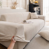 Spandex Jacquard Sofa Cover, High Stretch Crinkle Textured Couch Slipcover KAS Washable - Ornate Home