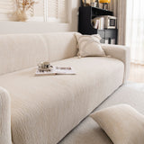 Spandex Jacquard Sofa Cover, High Stretch Crinkle Textured Couch Slipcover KAS Washable - Ornate Home