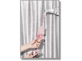 Sparkling Champagne Art Gloss w/ Glitter & Rocks in Frame Wall Art - Ornate Home