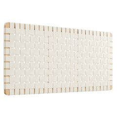 Sparta Natural/Beige Weave Vegan Leather Full Headboard - 1x55.5x22.6" - Ornate Home