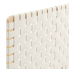 Sparta Natural/Beige Weave Vegan Leather Full Headboard - 1x55.5x22.6" - Ornate Home