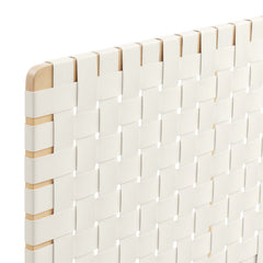 Sparta Natural/Beige Weave Vegan Leather King Headboard - Ornate Home