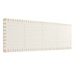 Sparta Natural/Beige Weave Wall-Mount Vegan Leather King Headboard - Ornate Home