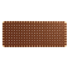 Sparta Natural/Brown Weave Vegan Leather Full Headboard - 1x55.5x22.6" - Ornate Home