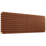 Sparta Natural/Brown Weave Wall-Mount Vegan Leather King Headboard - Ornate Home