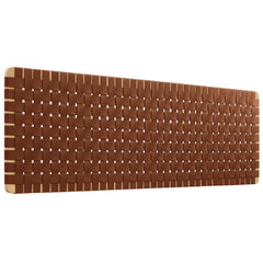 Sparta Natural/Brown Weave Wall-Mount Vegan Leather King Headboard - Ornate Home