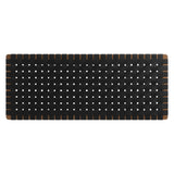 Sparta Walnut/Black Weave Vegan Leather Full Headboard - 1x55.5x22.6" - Ornate Home