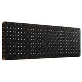 Sparta Walnut/Black Weave Wall-Mount Vegan Leather King Headboard - Ornate Home