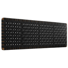 Sparta Walnut/Black Weave Wall-Mount Vegan Leather King Headboard - Ornate Home