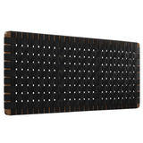 Sparta Walnut/Black Weave Wall-Mount Vegan Leather Queen Headboard - Ornate Home