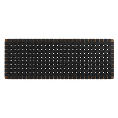 Sparta Walnut/Black Weave Wall-Mount Vegan Leather Queen Headboard - Ornate Home