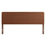 Sparta Walnut/Brown Weave Vegan Leather King Headboard - Ornate Home