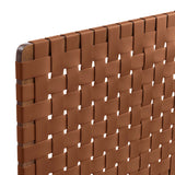 Sparta Walnut/Brown Weave Vegan Leather King Headboard - Ornate Home