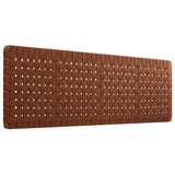 Sparta Walnut/Brown Weave Wall-Mount Vegan Leather King Headboard - Ornate Home