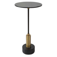 Spector Black/Brass Modern Accent Table - Ornate Home