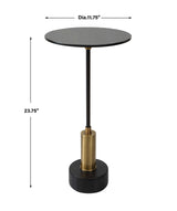Spector Black/Brass Modern Accent Table - Ornate Home