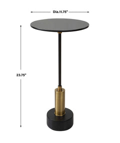 Spector Black/Brass Modern Accent Table - Ornate Home