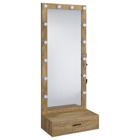 Spector Mango 1-drawer Lighted Full-Length Floor Mirror - Ornate Home
