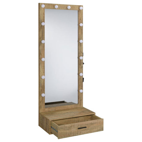 Spector Mango 1-drawer Lighted Full-Length Floor Mirror - Ornate Home