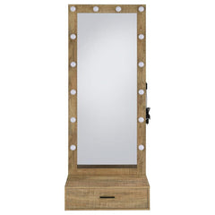 Spector Mango 1-drawer Lighted Full-Length Floor Mirror - Ornate Home
