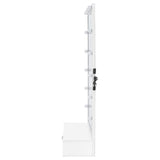 Spector White High Gloss 1-drawer Lighted Full-Length Floor Mirror - Ornate Home