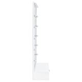 Spector White High Gloss 1-drawer Lighted Full-Length Floor Mirror - Ornate Home