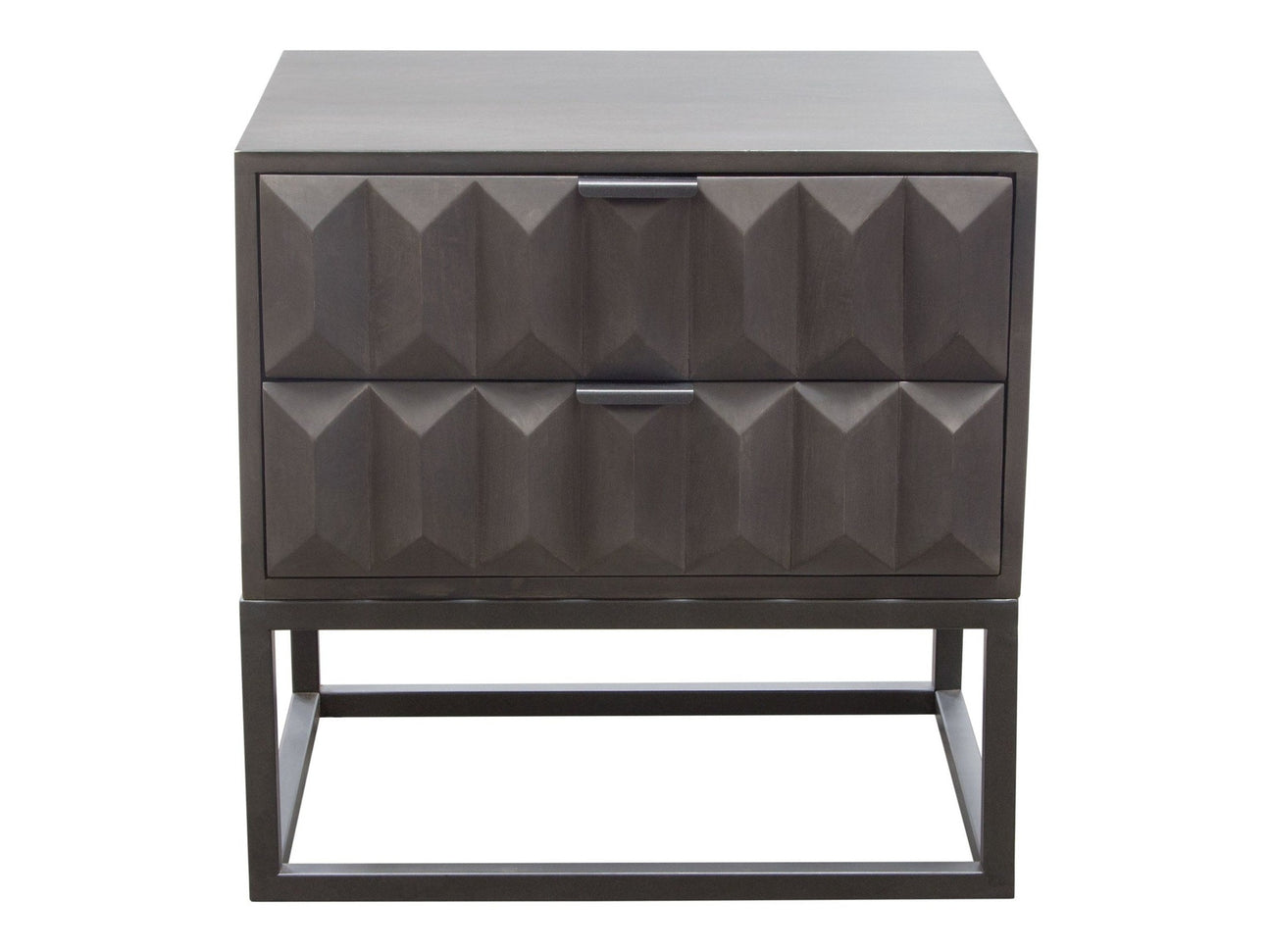 Spectrum Smoke Grey 2-Drawer Accent Table - Ornate Home