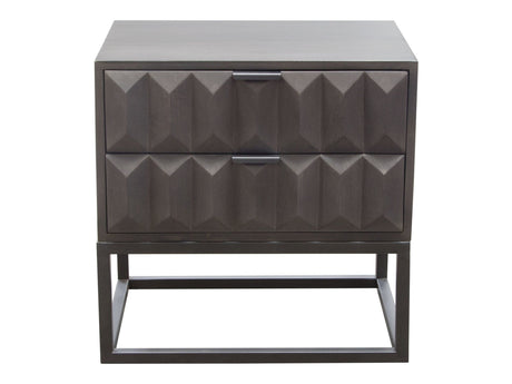 Spectrum Smoke Grey 2-Drawer Accent Table - Ornate Home