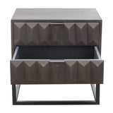 Spectrum Smoke Grey 2-Drawer Accent Table - Ornate Home