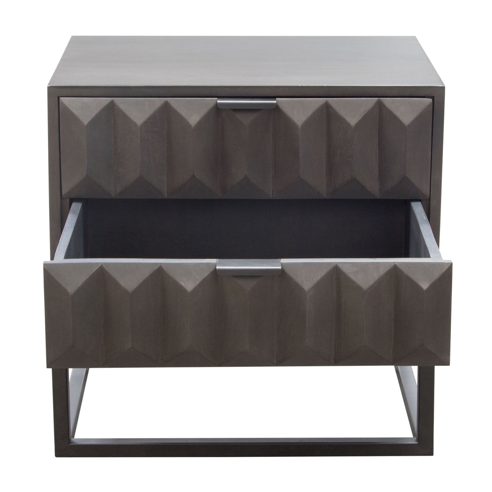 Spectrum Smoke Grey 2-Drawer Accent Table - Ornate Home