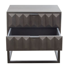 Spectrum Smoke Grey 2-Drawer Accent Table - Ornate Home