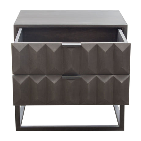Spectrum Smoke Grey 2-Drawer Accent Table - Ornate Home