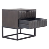 Spectrum Smoke Grey 2-Drawer Accent Table - Ornate Home