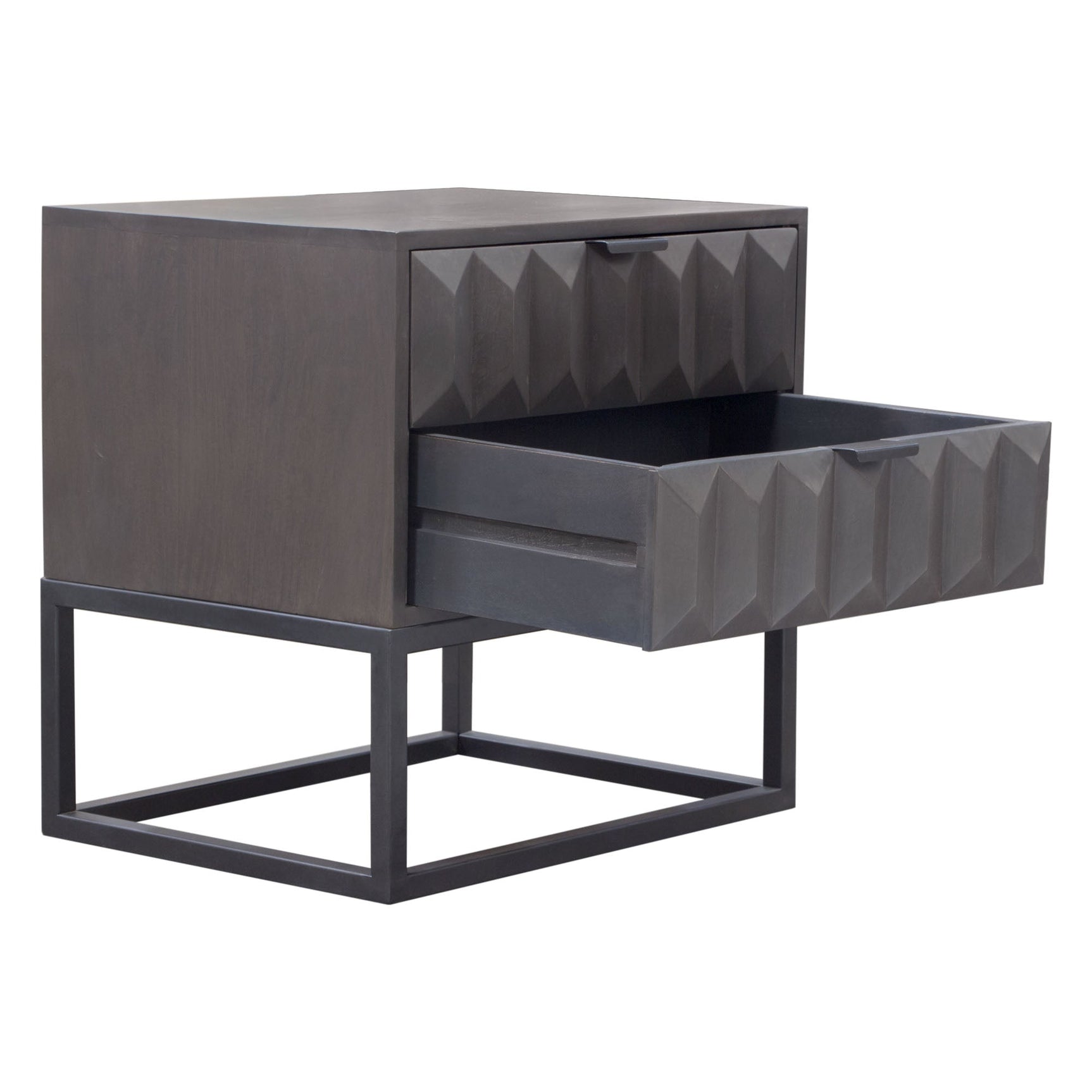 Spectrum Smoke Grey 2-Drawer Accent Table - Ornate Home