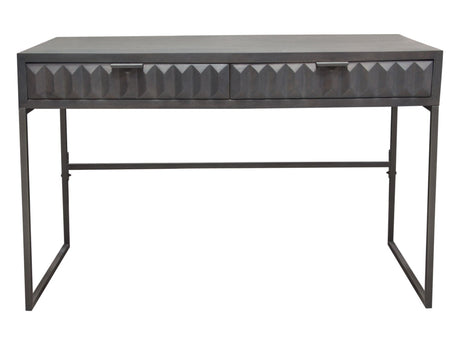Spectrum Smoke Grey 2-Drawer Desk - Ornate Home