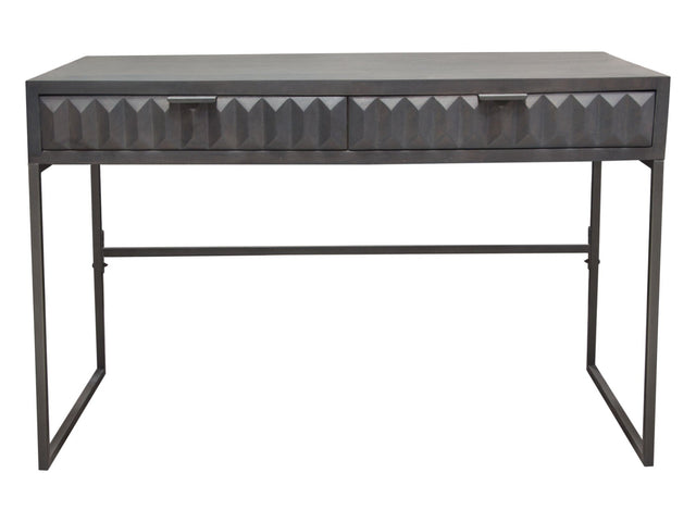 Spectrum Smoke Grey 2-Drawer Desk - Ornate Home