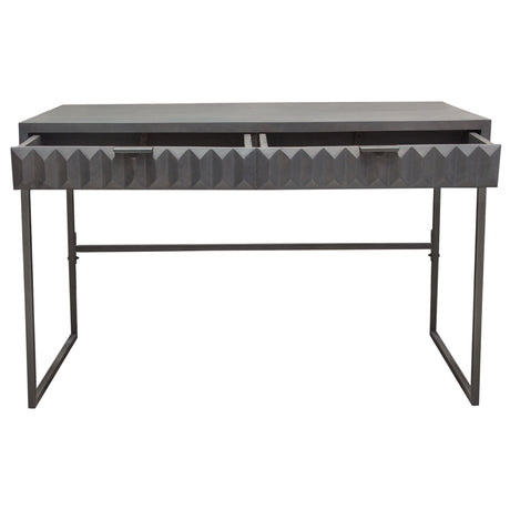 Spectrum Smoke Grey 2-Drawer Desk - Ornate Home