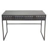 Spectrum Smoke Grey 2-Drawer Desk - Ornate Home