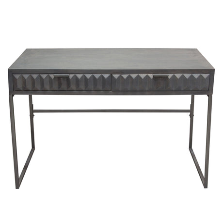 Spectrum Smoke Grey 2-Drawer Desk - Ornate Home